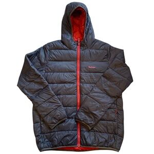 Barbour Boy's Dark Blue and Red Hooded Jacket